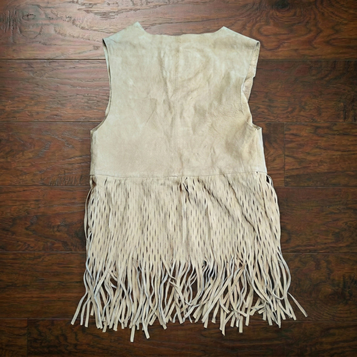Vintage Y2K Charlotte Russe Genuine Suede Fringe Vest Size S