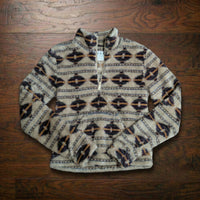 Aero Geometric Fleece Quarter Zip Pullover Size S