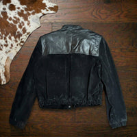 Vintage 1980s Wilsons Suede & Leather Bomber Jacket Size 8 (Fits M)
