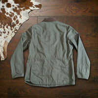 Peter Manning Olive Green Corduroy Collar Flannel Lined Barn Jacket Size 1 (XS)