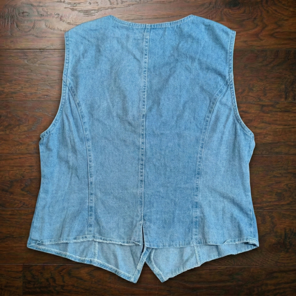 Vintage 1980s G.W. Division of Graff Embroidered Denim Vest Size 16 (Fits M)