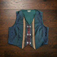 Vintage 1990s Roper Southwestern Pattern Hook and Eye Vest Size 2XL