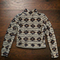 Aero Geometric Fleece Quarter Zip Pullover Size S