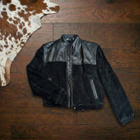 Vintage 1980s Wilsons Suede & Leather Bomber Jacket Size 8 (Fits M)