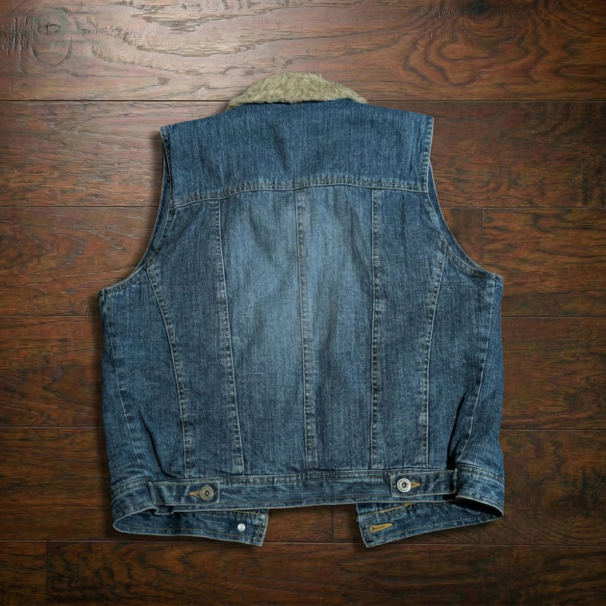 Wrangler Faux Fur Lined Denim Vest Size M