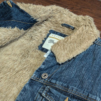 Wrangler Faux Fur Lined Denim Vest Size M