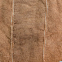 Vintage 1970s Genuine Suede Leather Sherpa Lined Western Vest Size L