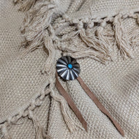 Lauren Ralph Lauren Linen Silk Knit Fringe Concho Vest Size L
