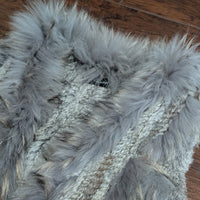 Vintage Y2K Victoria el Genuine Rabbit Fur Fringe Vest Fits M