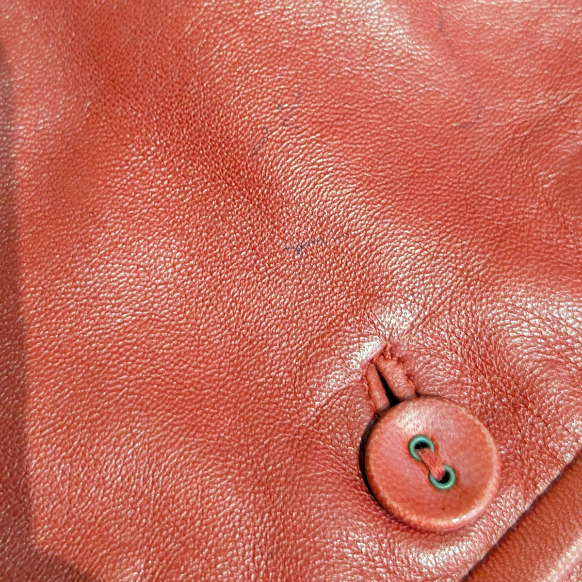 Red Leather Asymmetrical Jacket Size 4 (Fits S)