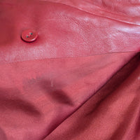Red Leather Asymmetrical Jacket Size 4 (Fits S)