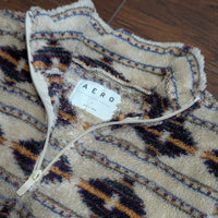 Aero Geometric Fleece Quarter Zip Pullover Size S