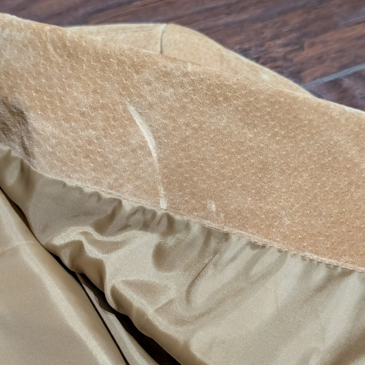 Liz & Co. Tan Genuine Suede Button Front Blazer Jacket Size S