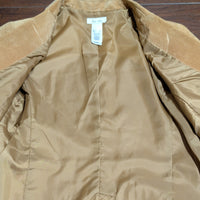 Liz & Co. Tan Genuine Suede Button Front Blazer Jacket Size S