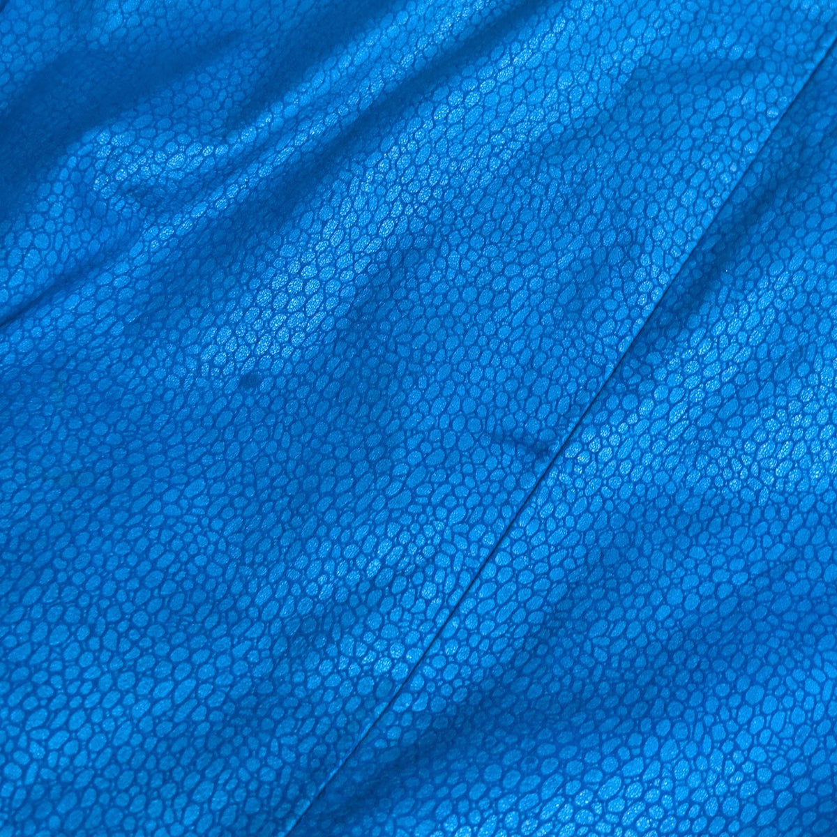 Vintage 1980s Out of Bounds Cobalt Blue Snakeskin Leather Bomber Jacket Size M (Fits S)