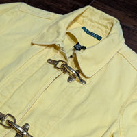 Lauren Ralph Lauren Yellow Cotton Linen Lobster Clasp Jacket Size M