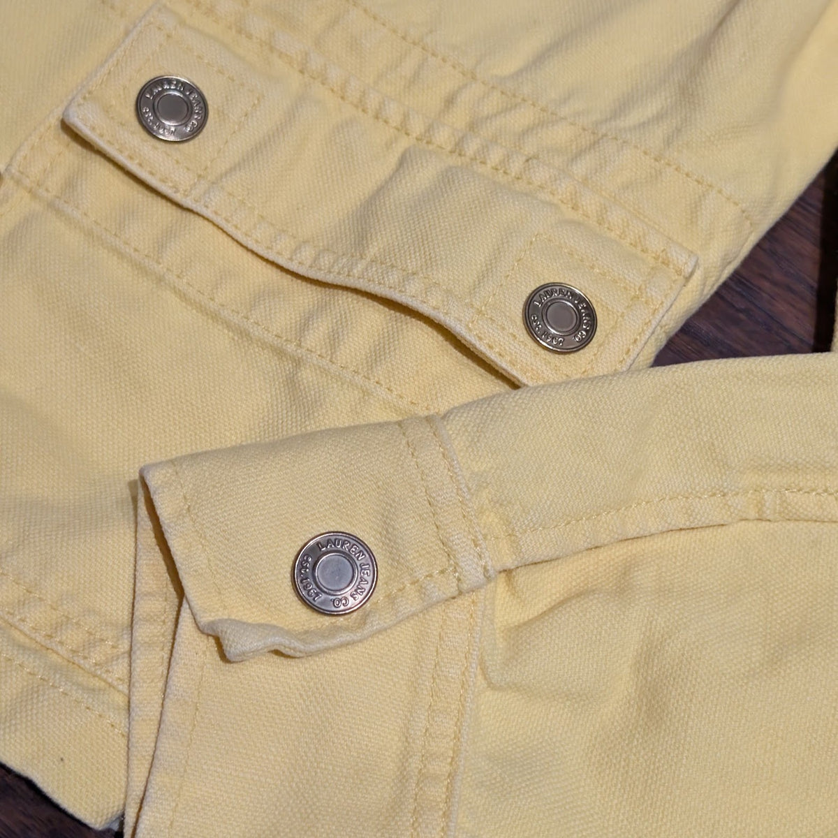 Lauren Ralph Lauren Yellow Cotton Linen Lobster Clasp Jacket Size M