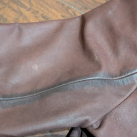 Y2K Arden B Brown Genuine Leather Button Blazer Jacket Size M