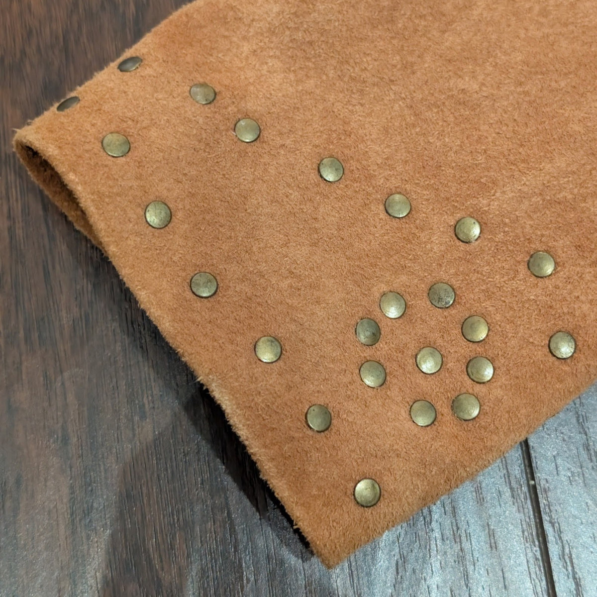 Y2K Vintage Rod's Studded Brown Suede Leather Jacket Size L (Fits M)