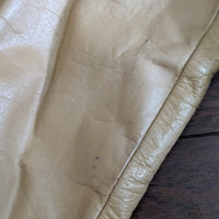 Vintage 1970s NWT Ms Pioneer Deadstock Beige Leather Tie Waist Jacket Size 12 (Fits M)