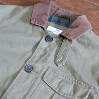 Peter Manning Olive Green Corduroy Collar Flannel Lined Barn Jacket Size 1 (XS)