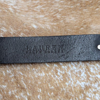 Vintage 1990s Black Leather Ralph Lauren Concho Belt Size XL