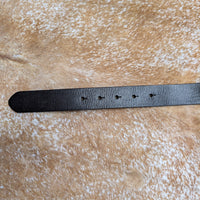 Vintage 1990s Black Leather Ralph Lauren Concho Belt Size XL