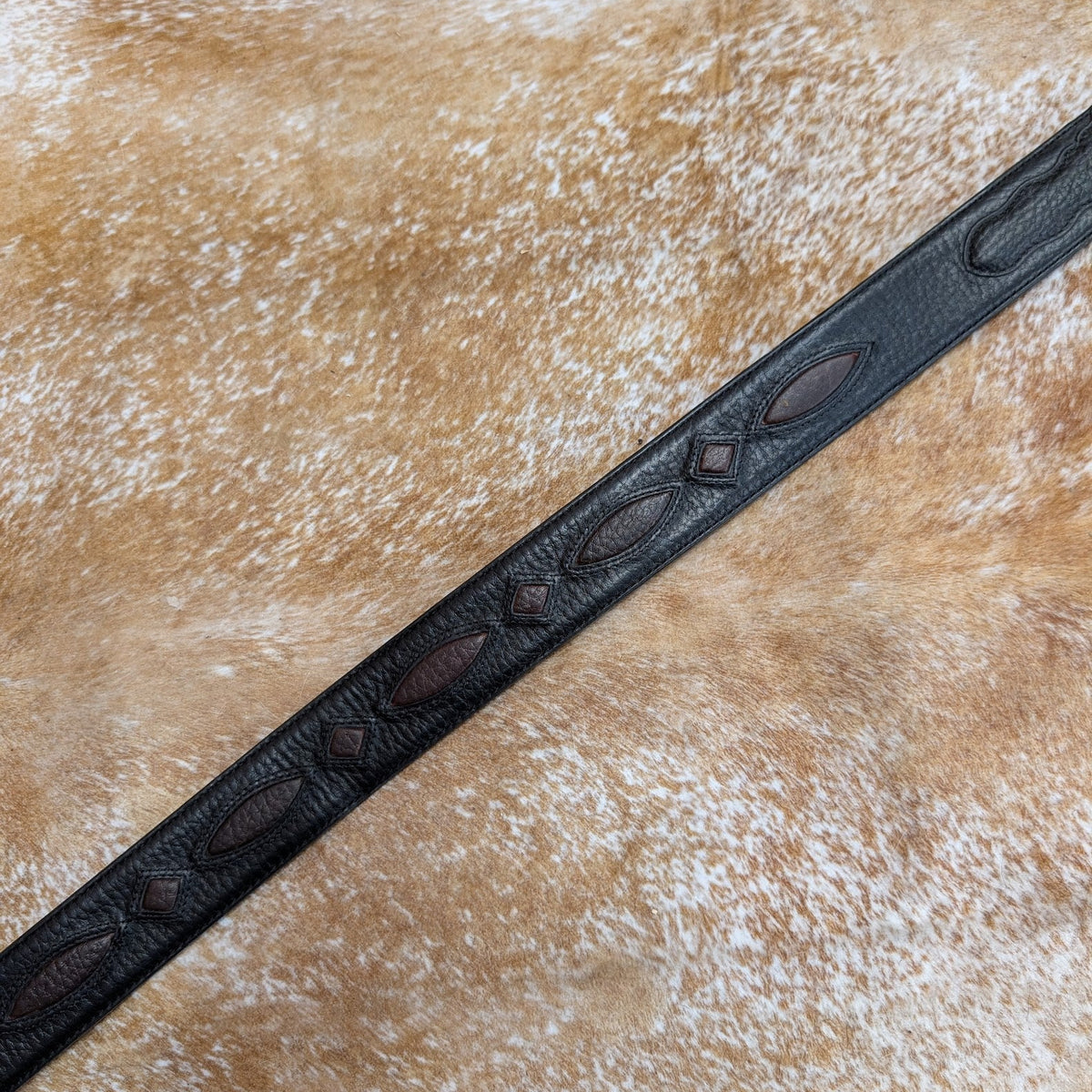 Vintage 1990s Black and Brown Resistol Belt Size 34