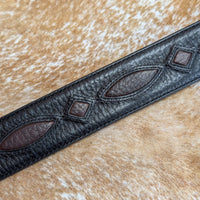 Vintage 1990s Black and Brown Resistol Belt Size 34