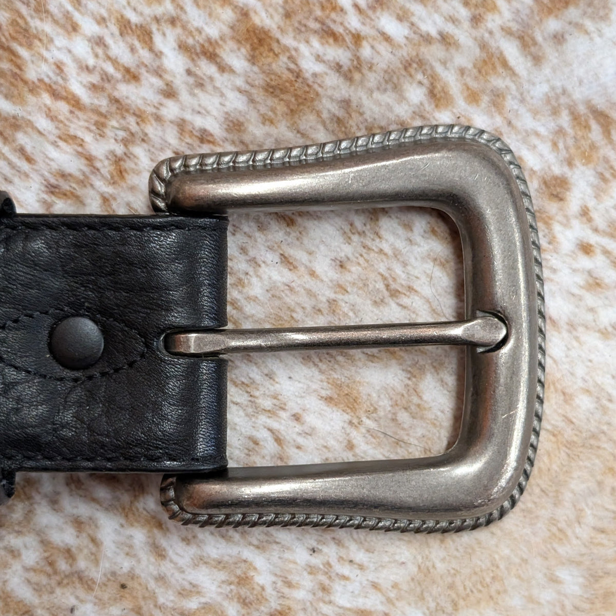 Vintage 1990s Black and Brown Resistol Belt Size 34