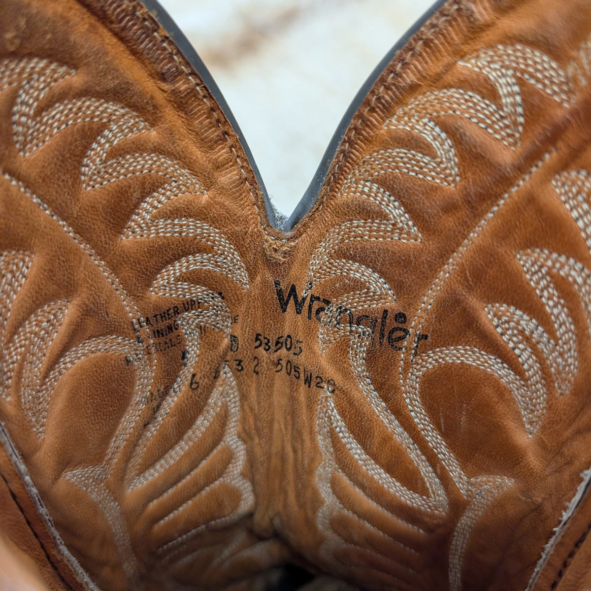 Mens Vintage 1970s Grey Wrangler Cowboy Boots Size 9D