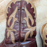 Vintage 1970s Oxblood Nocona Cowboy Boots Size 8
