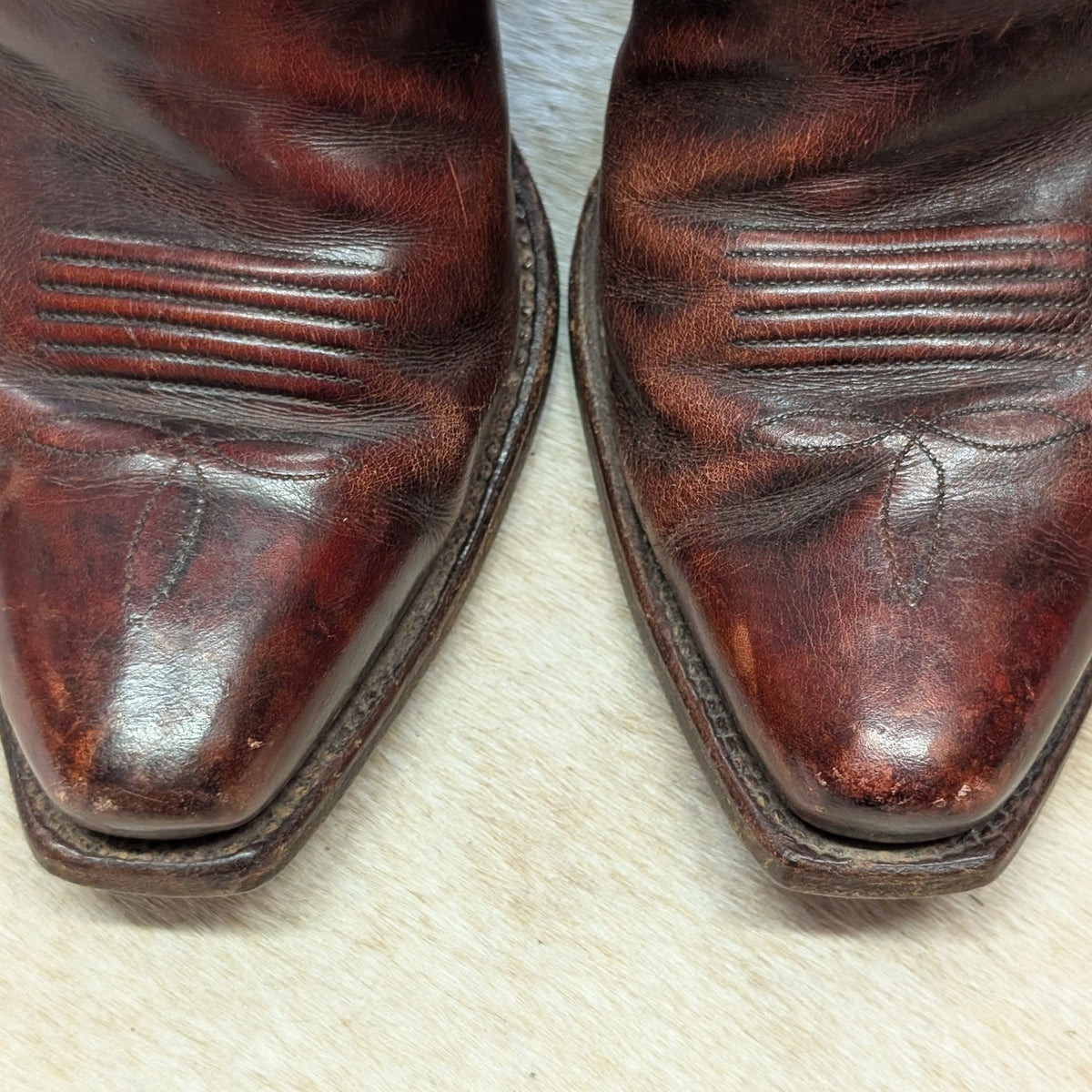 Vintage 1970s Oxblood Nocona Cowboy Boots Size 8