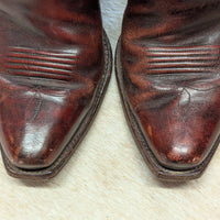 Vintage 1970s Oxblood Nocona Cowboy Boots Size 8