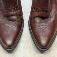 Vintage 1990s Brown Durango Western Cowboy Ankle Booties Size 9.5M