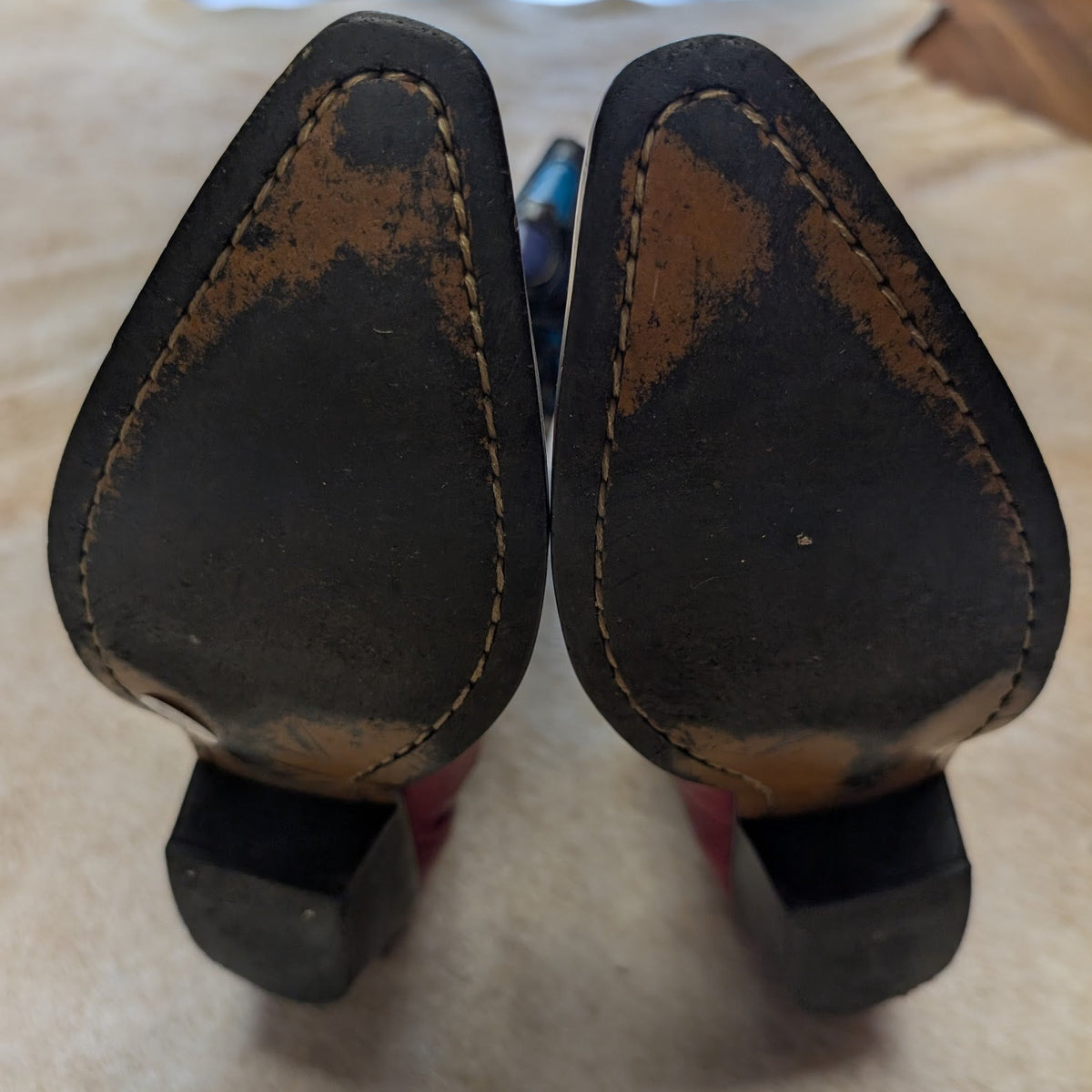 Vintage 1990s Nine West Hot Pink And Black Cowboy Boots Size 7