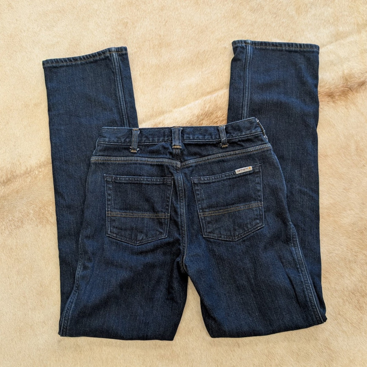 Carhartt Plaid Lined Straight Leg Jeans Size 2