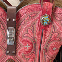 Handmade Red Leather Fringe Shoulder Bag