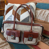 Dooney & Bourke Khaki And Brown Bag
