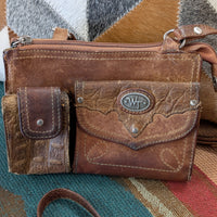 Brown Western Traditions Small Leather Crossbody Bag