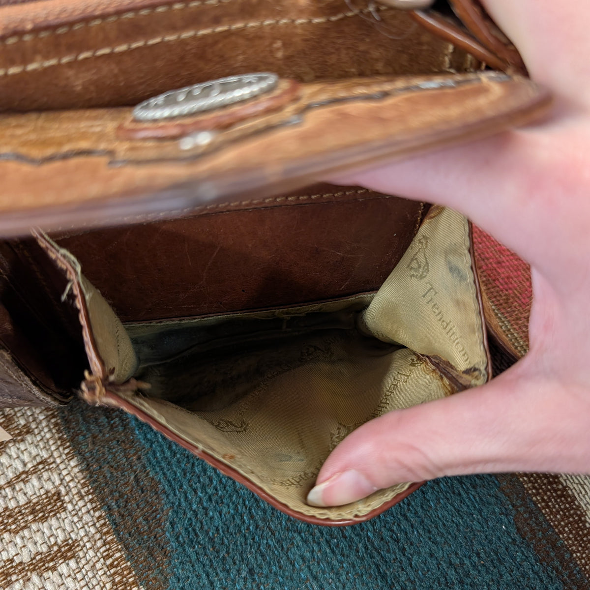 Brown Western Traditions Small Leather Crossbody Bag