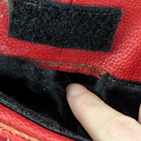 Red Leather Fringe Crossbody bag