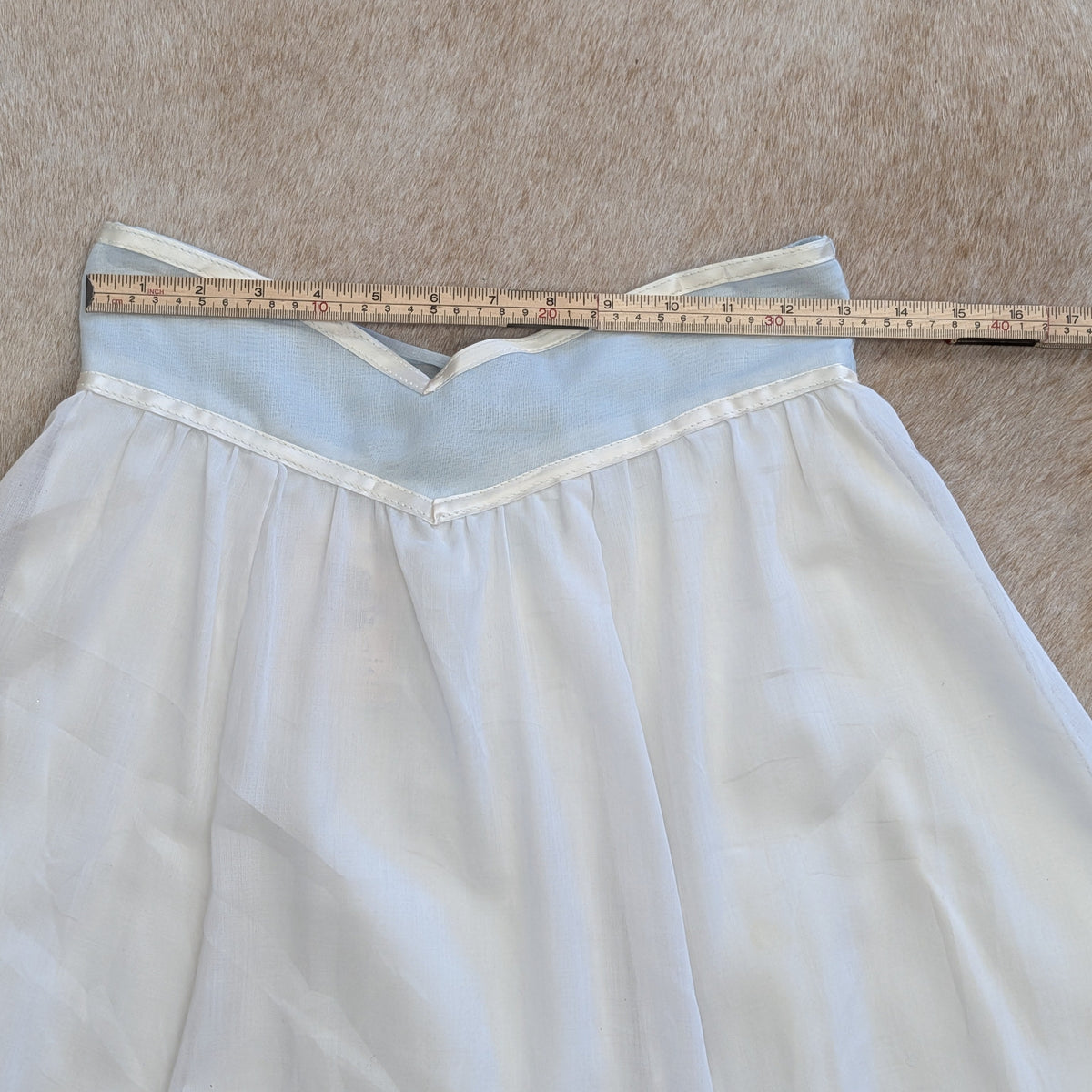 Vintage 1970s Gunnies White And Blue Skirt Size XS/S