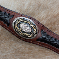 Vintage 1980s Brown Concho Belt Size 30