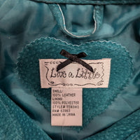 Vintage 1990s Suede Turquoise Jacket Size S