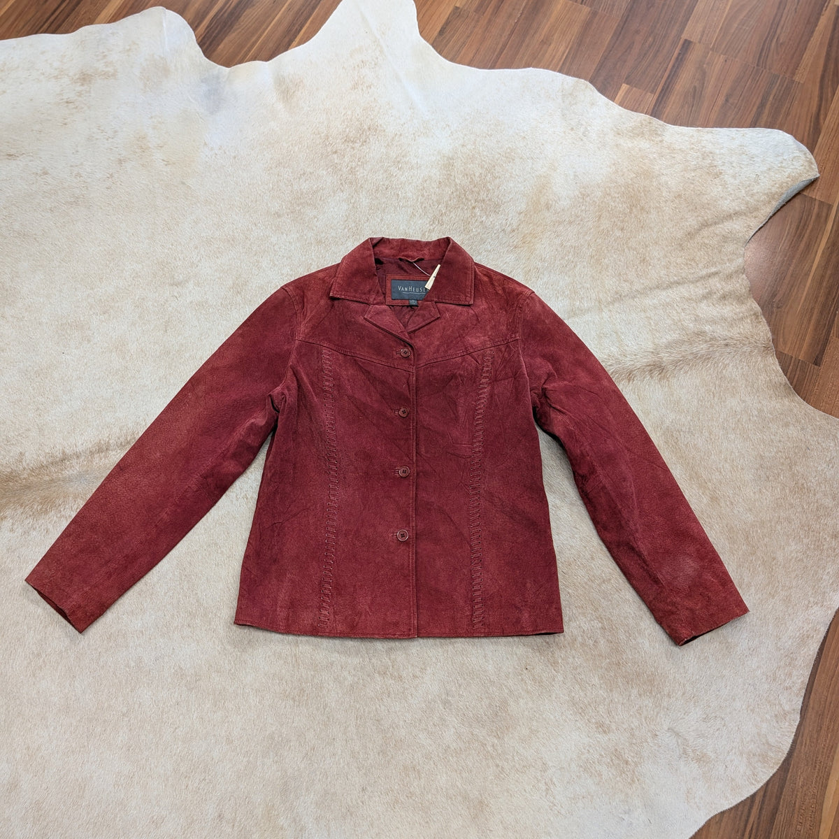Red Suede Van Heusen Jacket Size M