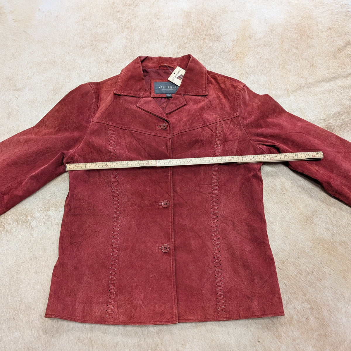 Red Suede Van Heusen Jacket Size M
