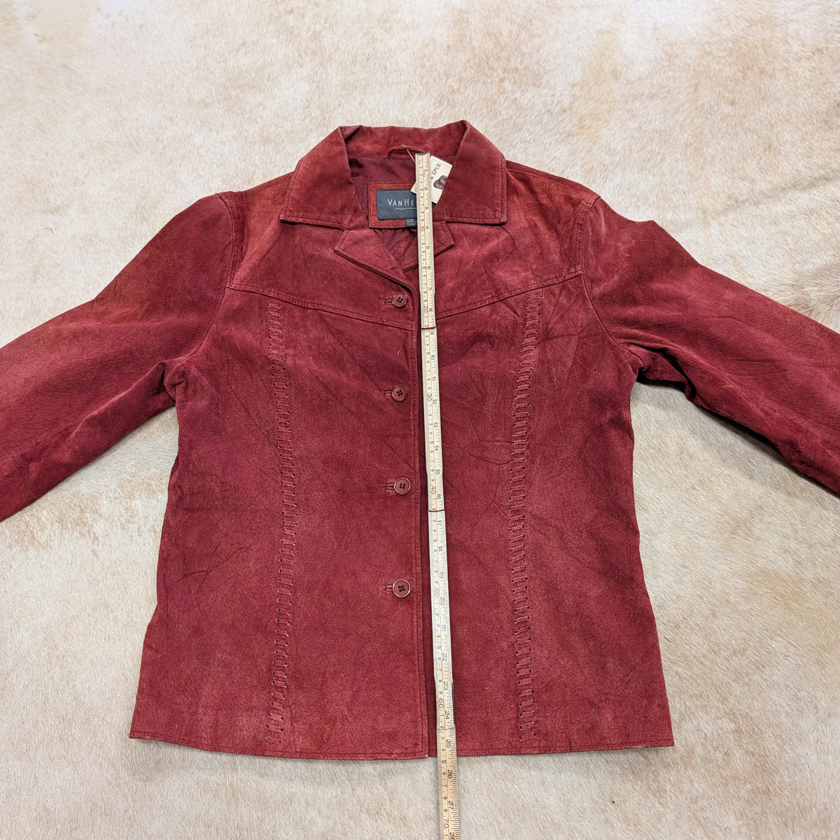 Red Suede Van Heusen Jacket Size M