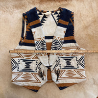 Vintage 1980s Truly Western Wear Southwestern Concho Vest Size M
