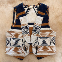 Vintage 1980s Truly Western Wear Southwestern Concho Vest Size M
